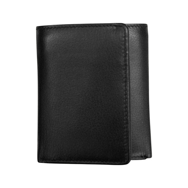 Trifold Men's Wallet with Middle Flip I.D. Window