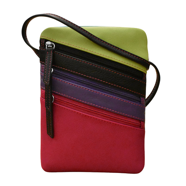 SMALL TRIPLE ZIP CROSSBODY