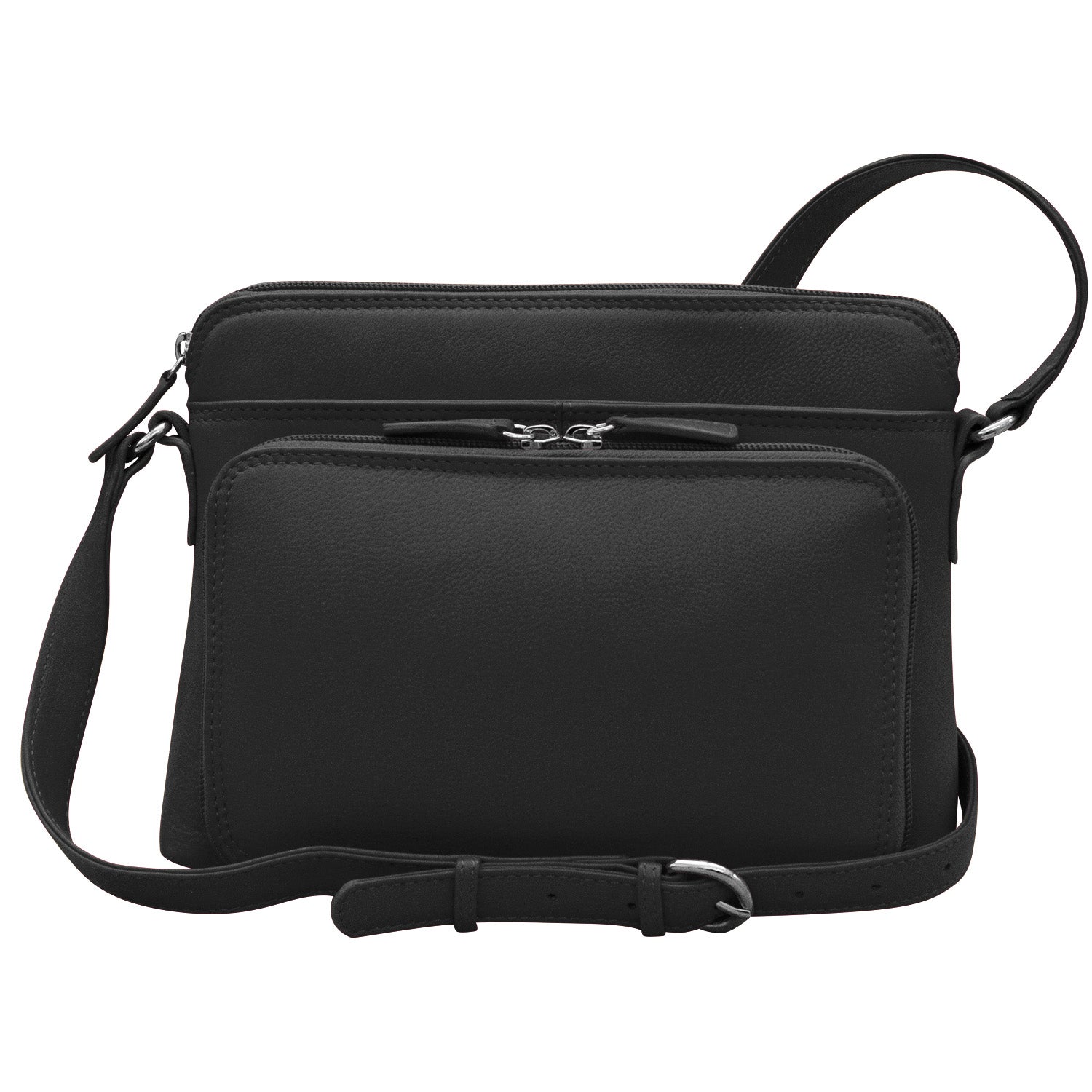 crossbody messenger travel organizer shoulder bag 8 x 9 ili New York - RFID Blocking Leather Crossbody Organizer