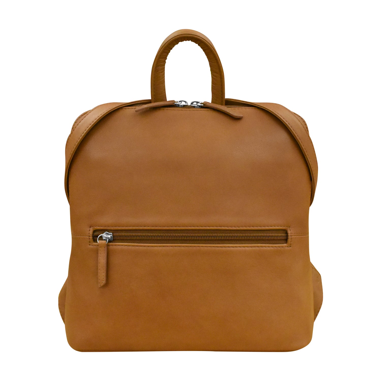 chestnut leather or pleather backpack Small Backpack