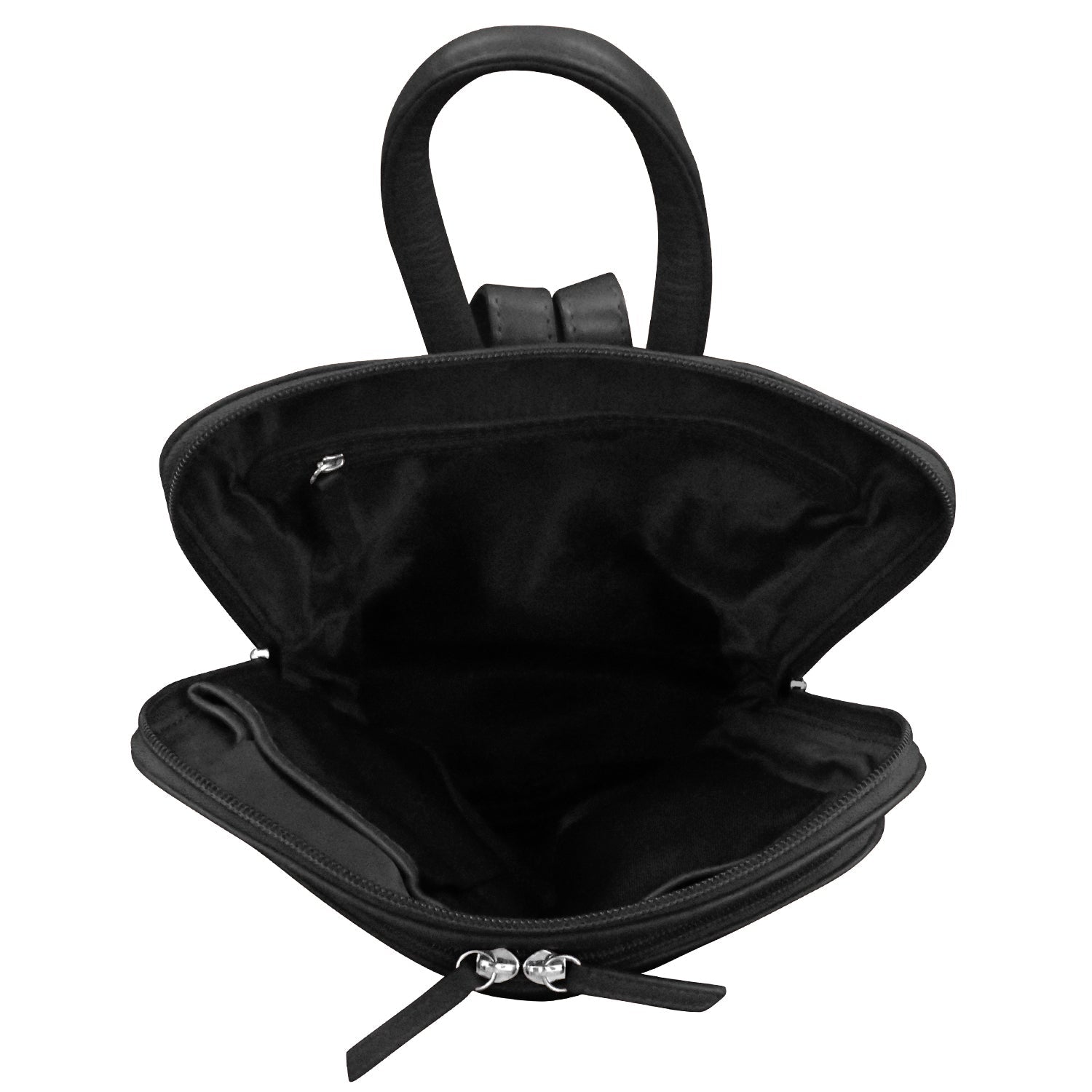 ILI - New York Toronto - Small Black Leather Backpack - Y2K - Isla Backpack – Old Trend main image 3