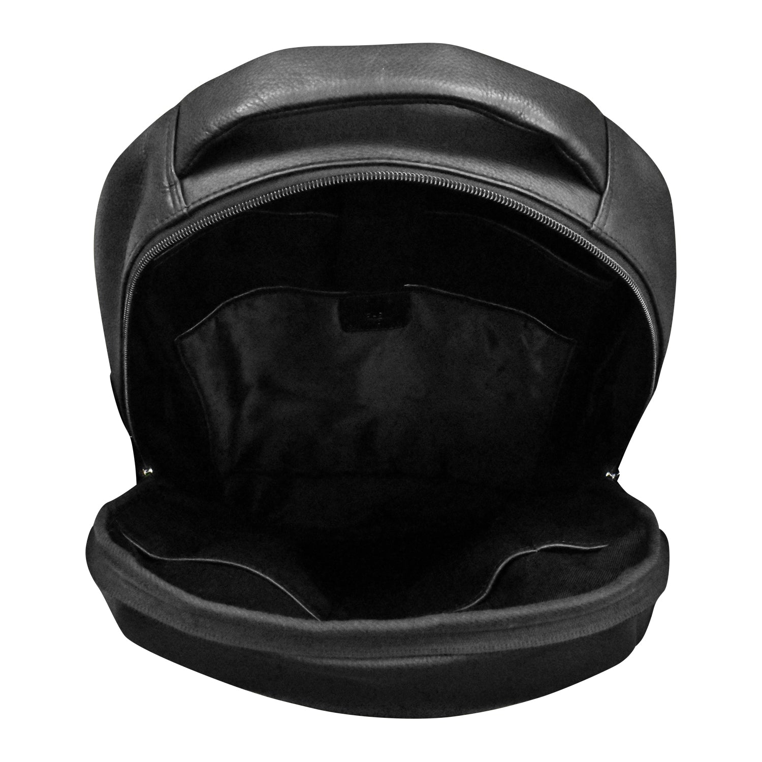 Libaire Black Leather Backpack Bag, Adjustable Straps Zip Close Pockets Spft TL Bag Saffiano Italian Leather Backpack - L main image 4