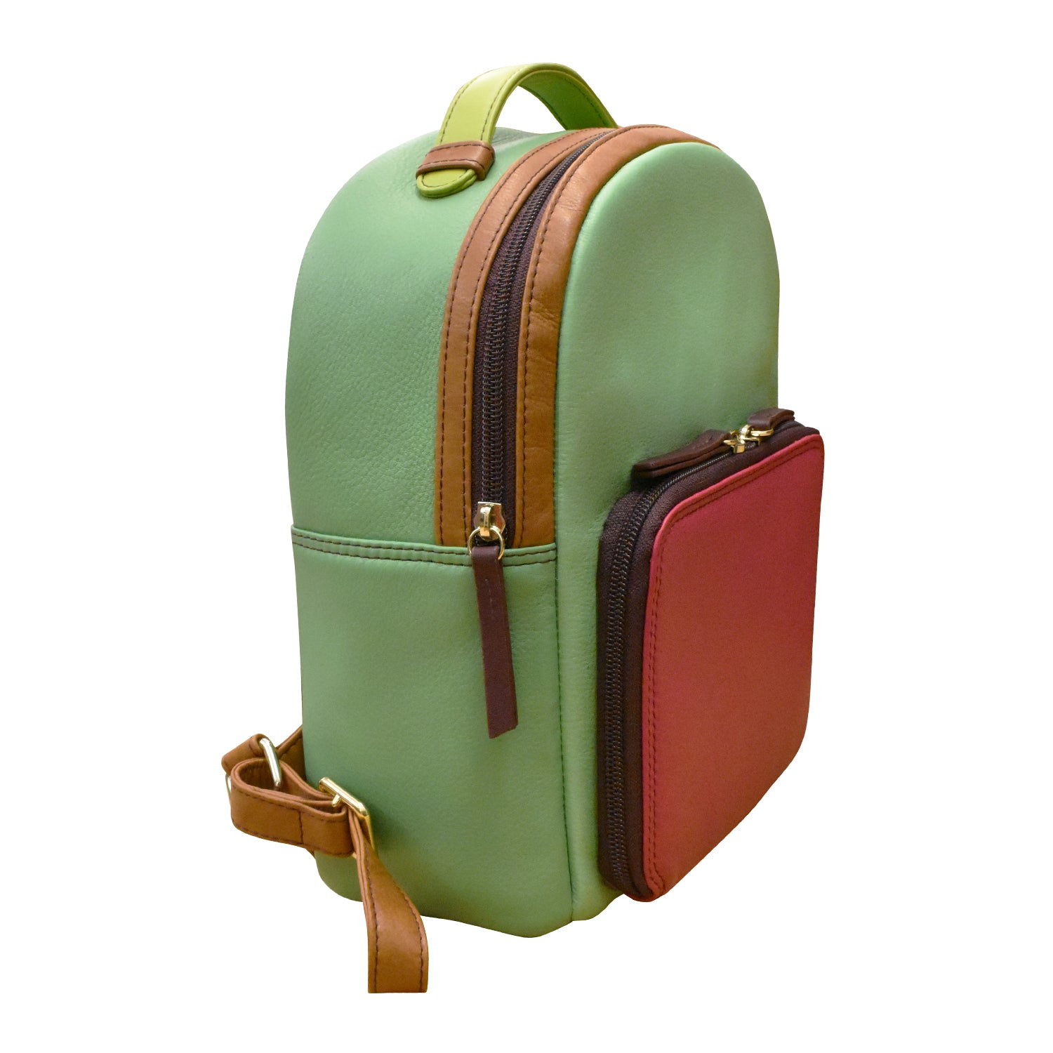 colorful leather backpack purse Pocket Mini Backpack – ili New York
