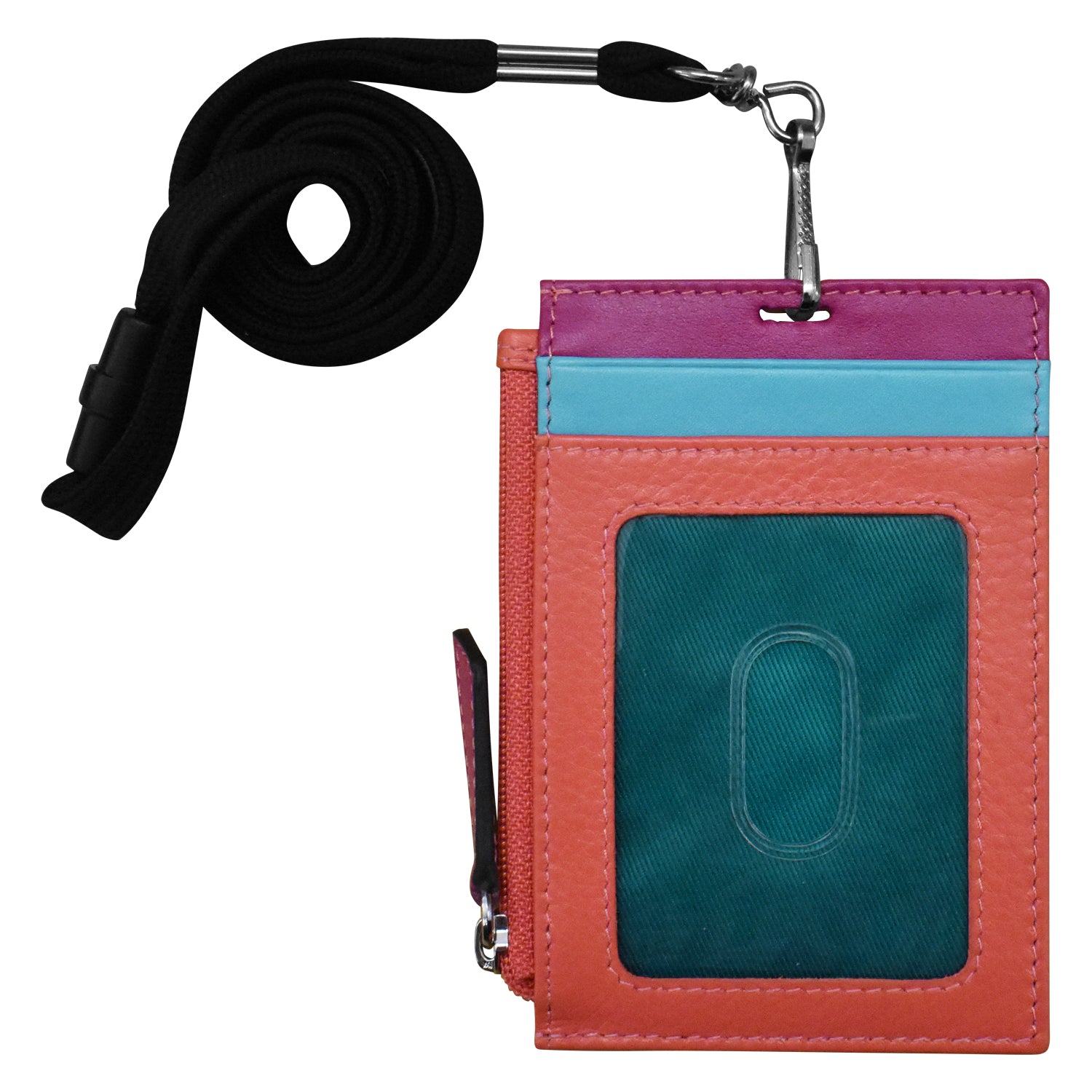 Vertical Zip I.D. Holder with Lanyard