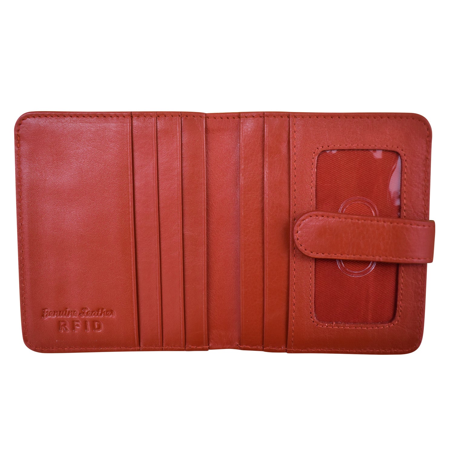 Cartera Con Bloqueo Rfid, Tarjetero De Cuero Seguro Con Múltiples