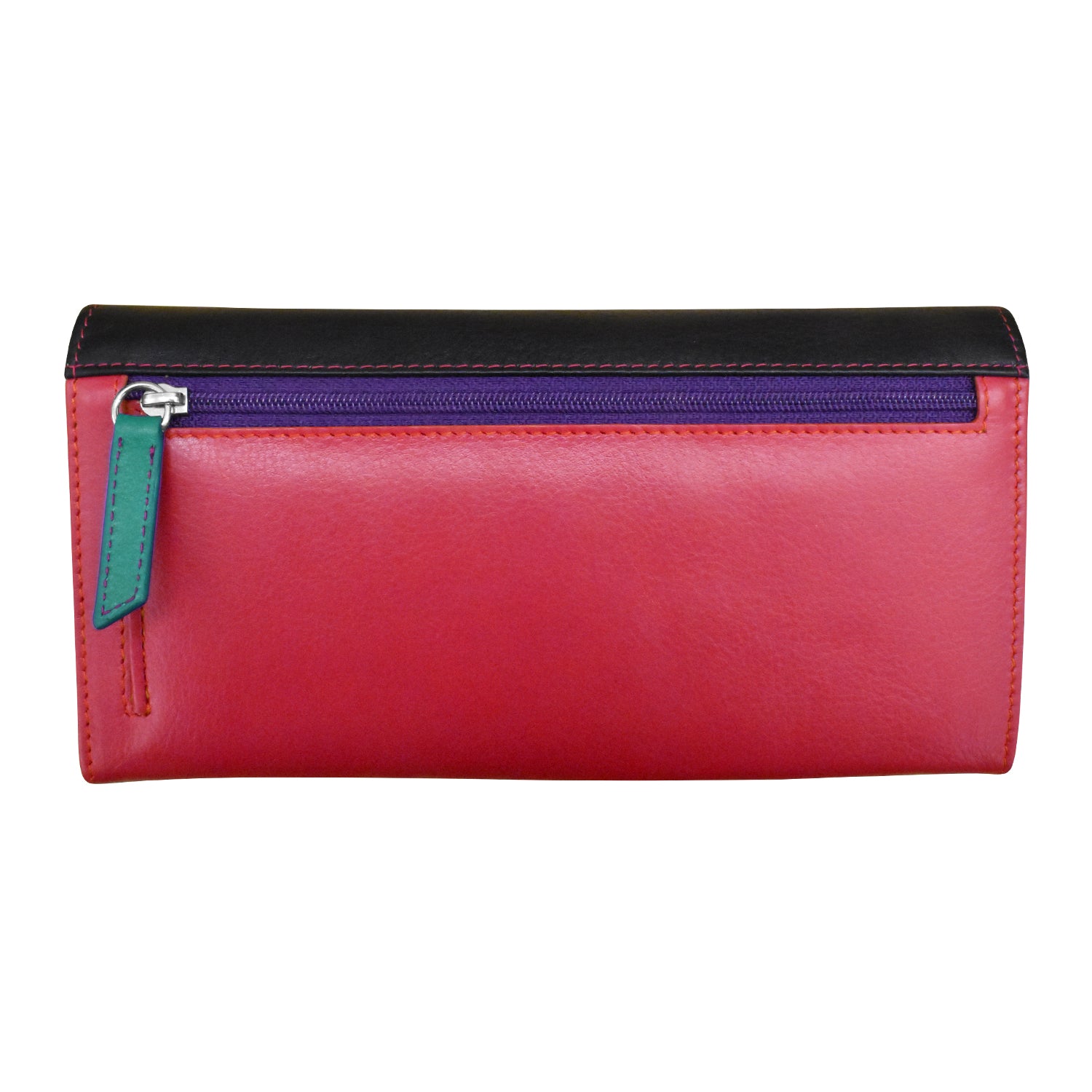 Golunski Branded Ladies Smooth Italian Style Leather Purse Wallet 18 x 10cm  - Red - Boros Bags