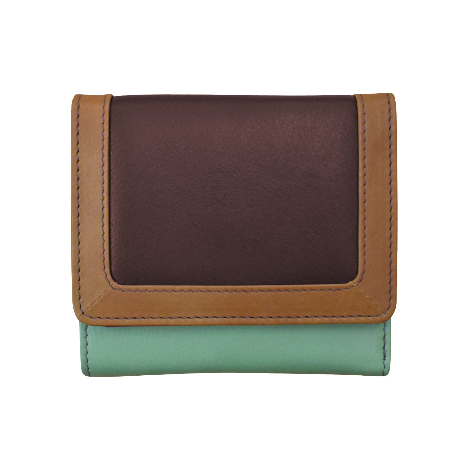 B-3｜Kaleidoscope Mini Wallet｜色と光が重なる革 Color Block Tri-fold Mini Wallet – ili New York