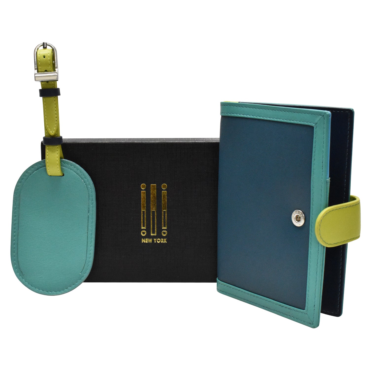 Multicolor Passport Case and Luggage Tag Travel Set – ili New York