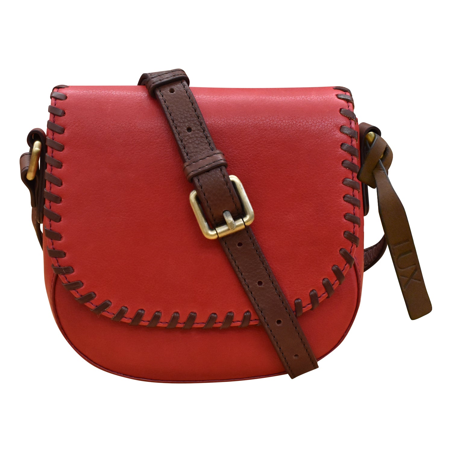 Ins Summer New South Korean Retro Ins Red Saddle Bag Crossbody Bag