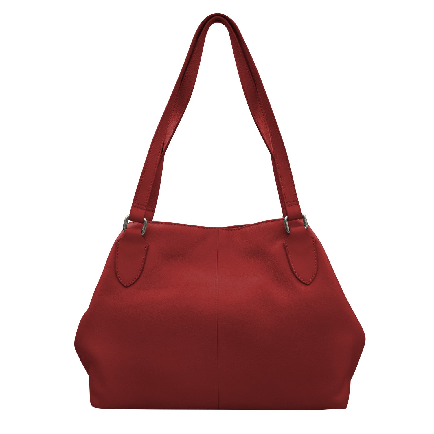 T Tahari Stanley Hobo Dark Red Leather Shoulder Bag Purse