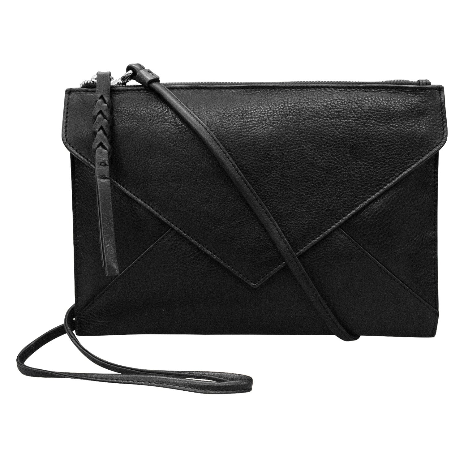 FashionPuzzle Envelope Wristlet Clutch Crossbody Bag with Chain Strap