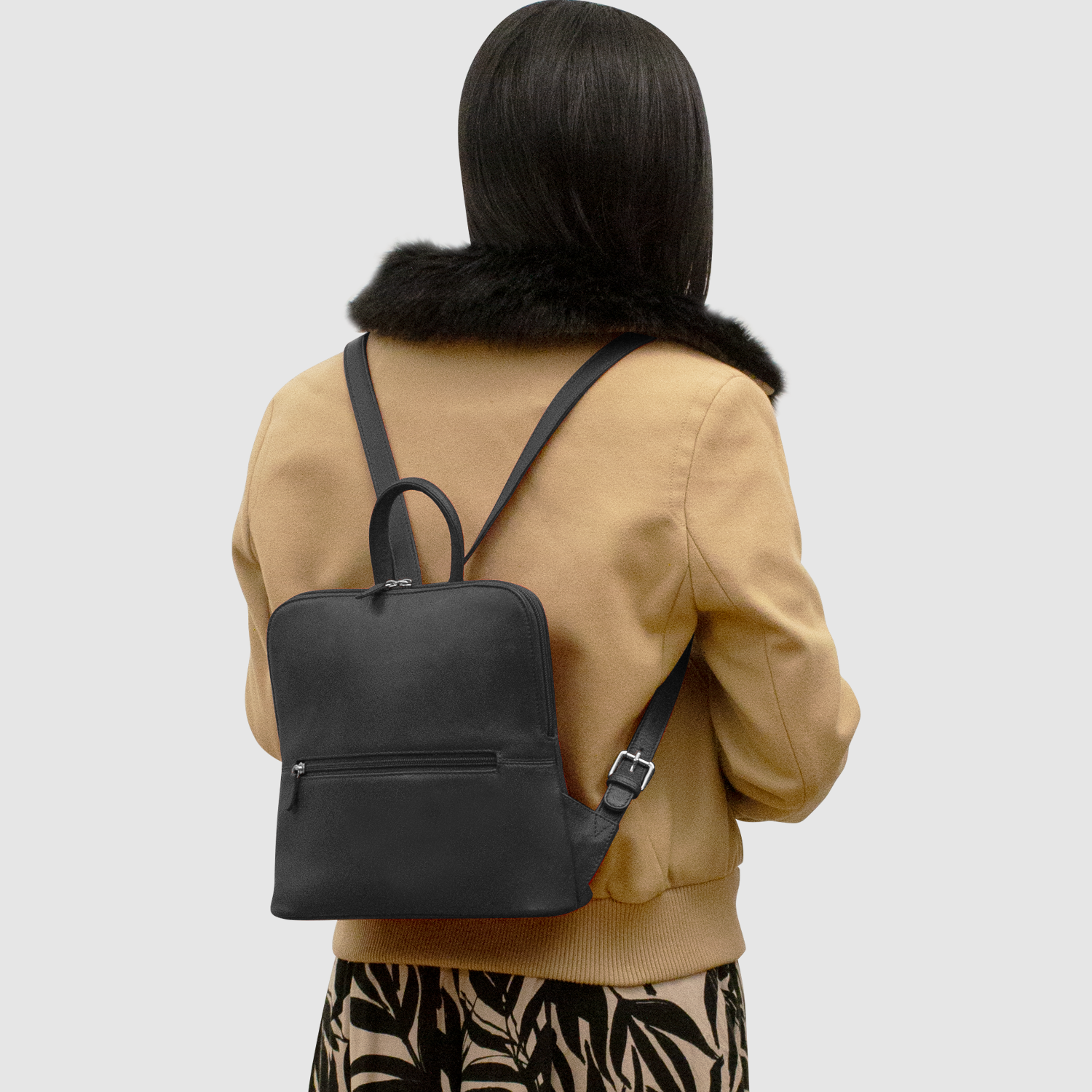 black leather small backpack for young women ili Mini Backpack, Our artisans pour their Size:SE2500HGFJ color-volt What is everyone's favorite