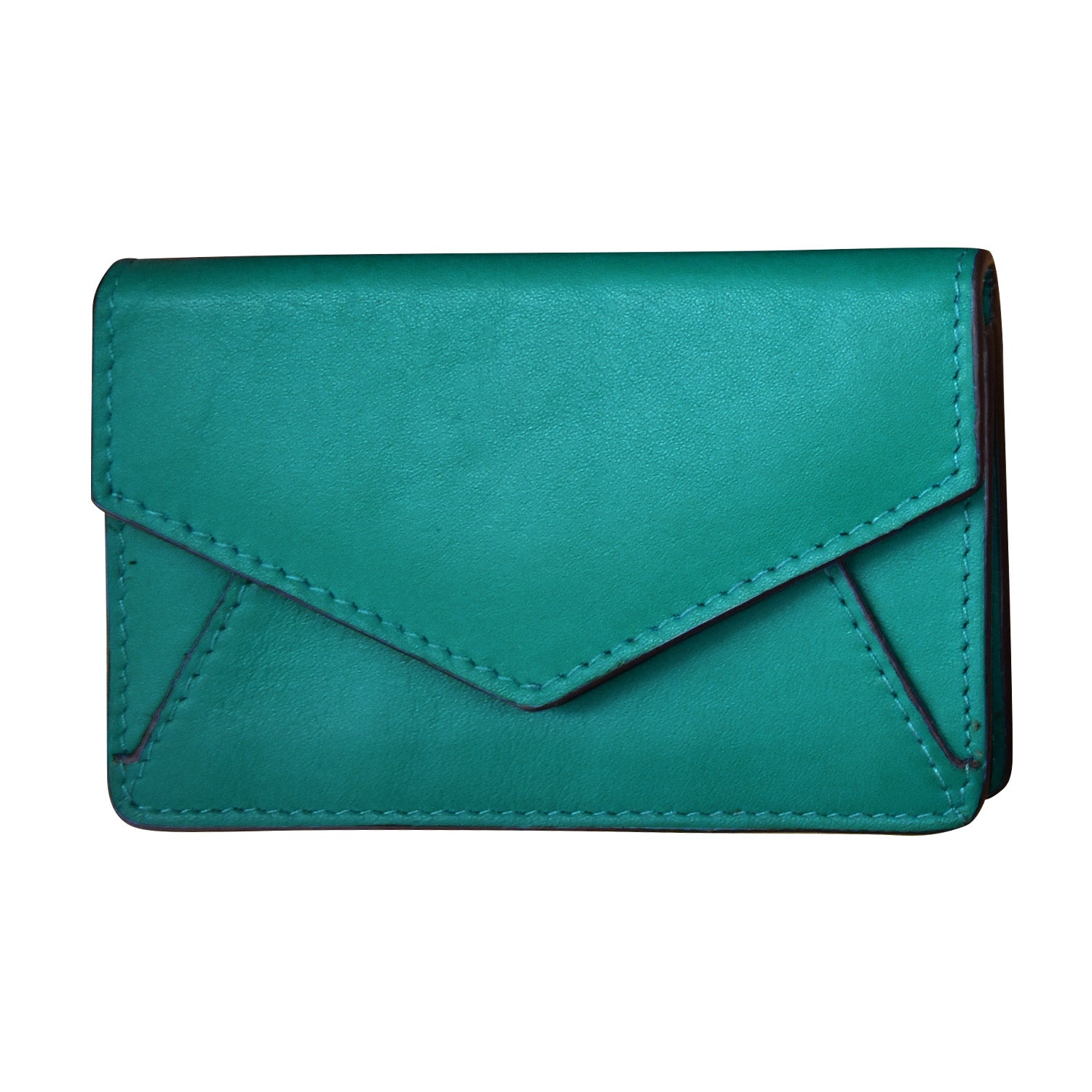 Leather Mini Envelope Wallet Business Card Holder Credit 