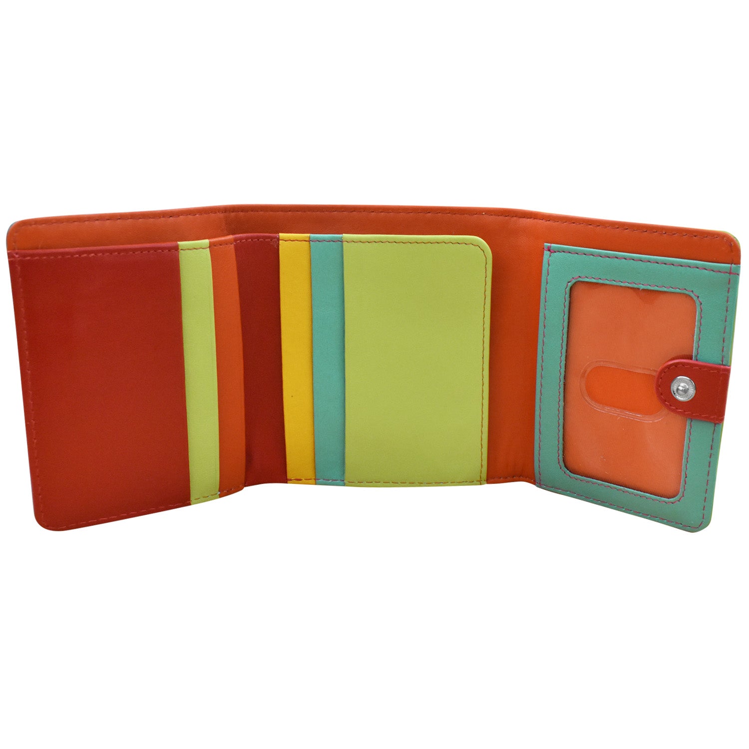 Multicolor Half Zip Wallet