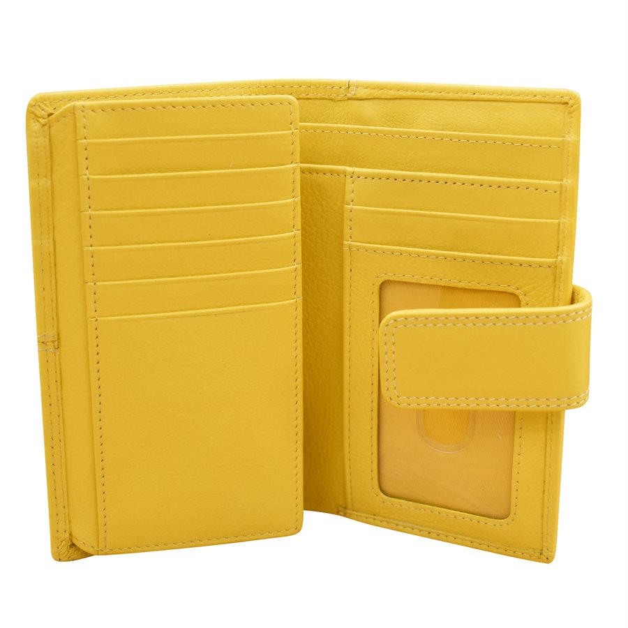 Open yellow Midi Wallet 