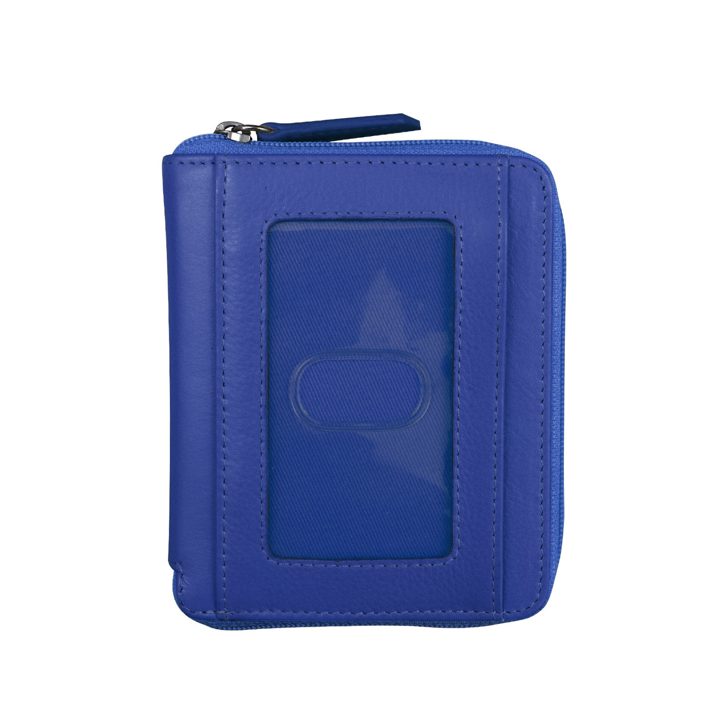 MOYNAT Round Zip PVC Leather Wallet Navy Blue H11cm W9.5cm D1.5cm with Box